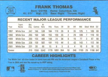 2002 Donruss Originals #284 Frank Thomas Back