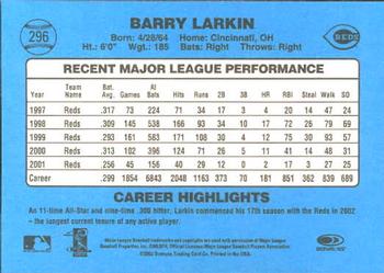 2002 Donruss Originals #296 Barry Larkin Back