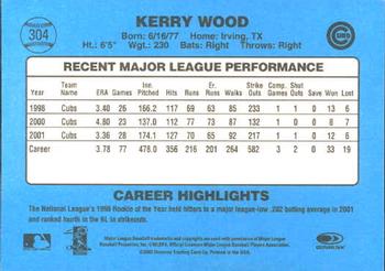 2002 Donruss Originals #304 Kerry Wood Back