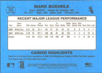 2002 Donruss Originals #305 Mark Buehrle Back