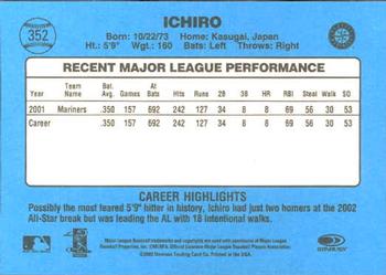 2002 Donruss Originals #352 Ichiro Back