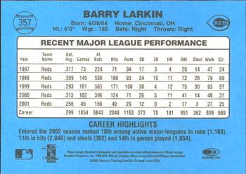 2002 Donruss Originals #357 Barry Larkin Back