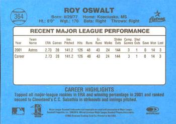 2002 Donruss Originals #364 Roy Oswalt Back