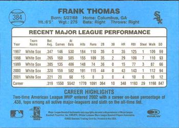 2002 Donruss Originals #384 Frank Thomas Back