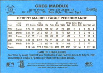 2002 Donruss Originals #388 Greg Maddux Back