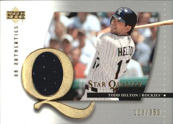 2003 UD Authentics - Star Quality #SQ-TH Todd Helton Front