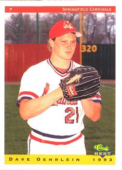 1993 Classic Best Springfield Cardinals #20 Dave Oehrlein Front