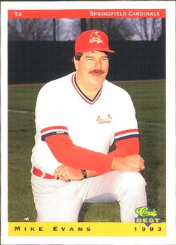 1993 Classic Best Springfield Cardinals #30 Mike Evans Front