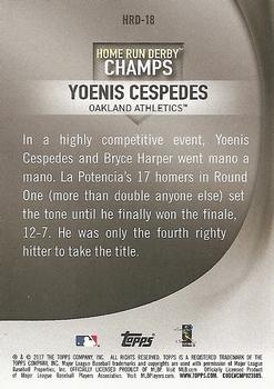 2017 Topps - Home Run Derby Champions #HRD-18 Yoenis Cespedes Back
