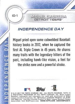 2017 Topps - Independence Day #ID-1 Miguel Cabrera Back