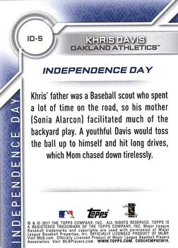 2017 Topps - Independence Day #ID-5 Khris Davis Back