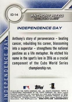 2017 Topps - Independence Day #ID-14 Anthony Rizzo Back