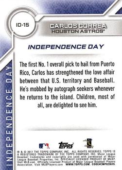 2017 Topps - Independence Day #ID-15 Carlos Correa Back