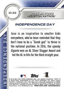 2017 Topps - Independence Day #ID-22 Jose Altuve Back