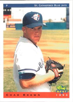 1993 Classic Best St. Catharines Blue Jays #4 Chad Brown Front