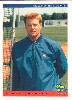 1993 Classic Best St. Catharines Blue Jays #29 Scott Shannon Front