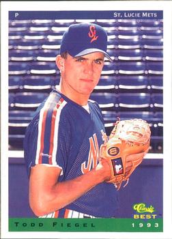 1993 Classic Best St. Lucie Mets #8 Todd Fiegel Front