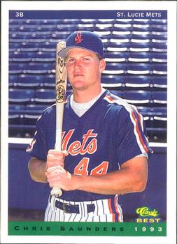 1993 Classic Best St. Lucie Mets #22 Chris Saunders Front