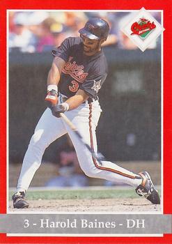 1994 Baltimore Orioles Program Cards #NNO Harold Baines Front