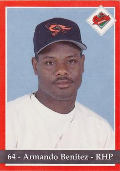1994 Baltimore Orioles Program Cards #NNO Armando Benitez Front