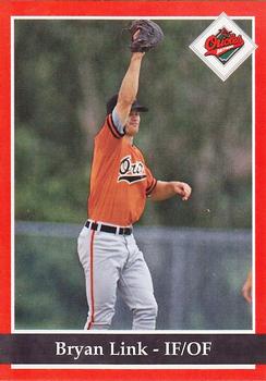 1994 Baltimore Orioles Program Cards #NNO Bryan Link Front