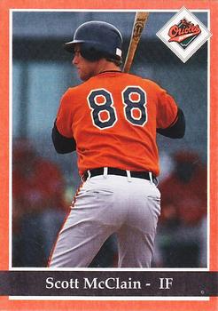1994 Baltimore Orioles Program Cards #NNO Scott McClain Front