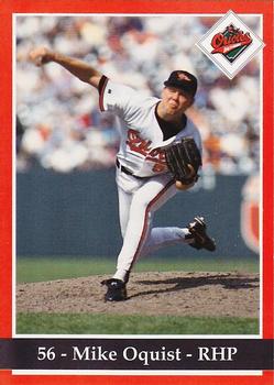 1994 Baltimore Orioles Program Cards #NNO Mike Oquist Front