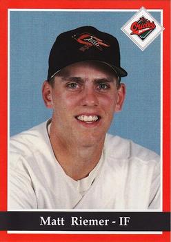 1994 Baltimore Orioles Program Cards #NNO Matt Riemer Front