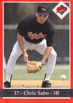 1994 Baltimore Orioles Program Cards #NNO Chris Sabo Front