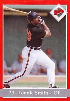 1994 Baltimore Orioles Program Cards #NNO Lonnie Smith Front