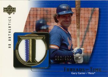 2003 UD Authentics - Threads of Time #TT-GC Gary Carter Front