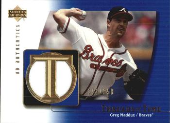 2003 UD Authentics - Threads of Time #TT-GM Greg Maddux Front