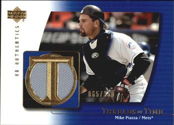 2003 UD Authentics - Threads of Time #TT-MP Mike Piazza Front