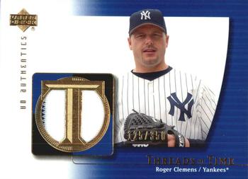 2003 UD Authentics - Threads of Time #TT-RC Roger Clemens Front