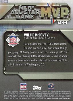 2017 Topps - All-Star Game MVP #ASM-4 Willie McCovey Back