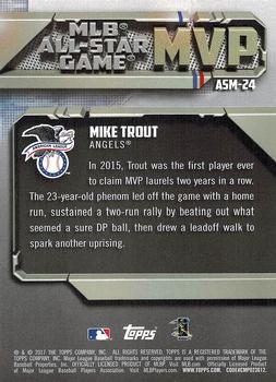2017 Topps - All-Star Game MVP #ASM-24 Mike Trout Back