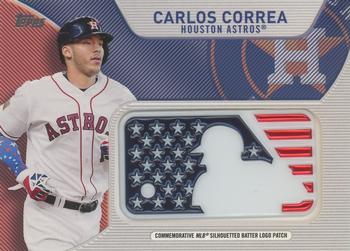 2017 Topps - Independence Day Commemorative MLB Logo Patch #IDML-CCO Carlos Correa Front