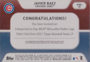 2017 Topps - Independence Day Commemorative MLB Logo Patch #IDML-JB Javier Baez Back