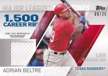 2017 Topps - Major League Milestones Relic Red #MLMR-AB Adrian Beltre Front