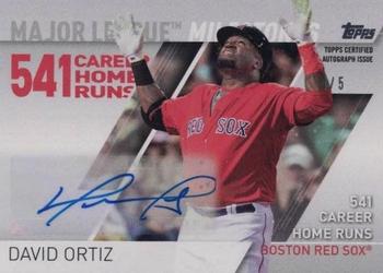 2017 Topps - Major League Milestones Autographs #MLMA-DOR David Ortiz Front