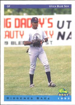 1993 Classic Best Utica Blue Sox #3 Diogenes Baez Front