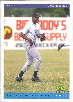 1993 Classic Best Utica Blue Sox #15 Ricky Milligan Front