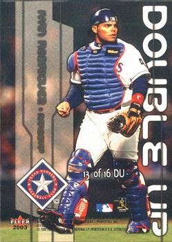 2003 Ultra - Double Up #13 DU Mike Piazza / Ivan Rodriguez Back