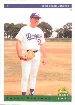 1993 Classic Best Vero Beach Dodgers #2 Jason Brosnan Front