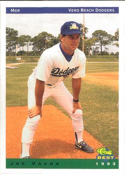 1993 Classic Best Vero Beach Dodgers #28 Joe Vavra Front