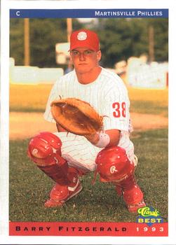 1993 Classic Best Martinsville Phillies #9 Barry Fitzgerald Front