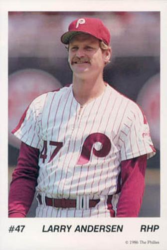 1986 Tastykake Philadelphia Phillies #NNO Larry Andersen Front