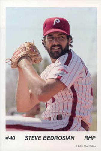 1986 Tastykake Philadelphia Phillies #NNO Steve Bedrosian Front