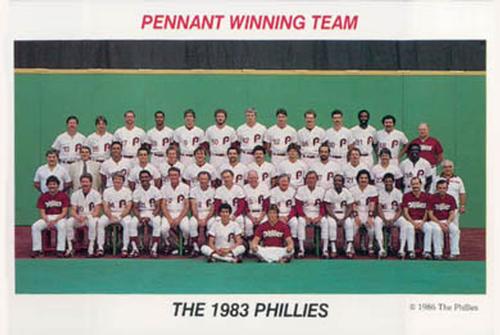 1986 Tastykake Philadelphia Phillies #NNO Pennant Winning Team 1983 Front