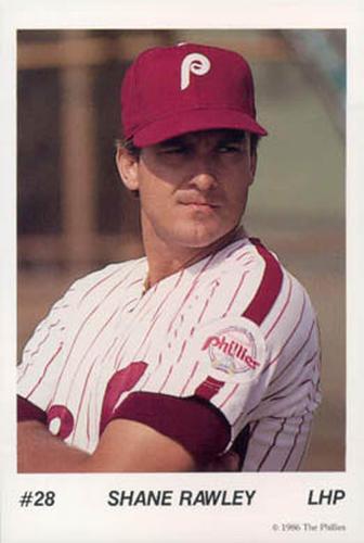 1986 Tastykake Philadelphia Phillies #NNO Shane Rawley Front